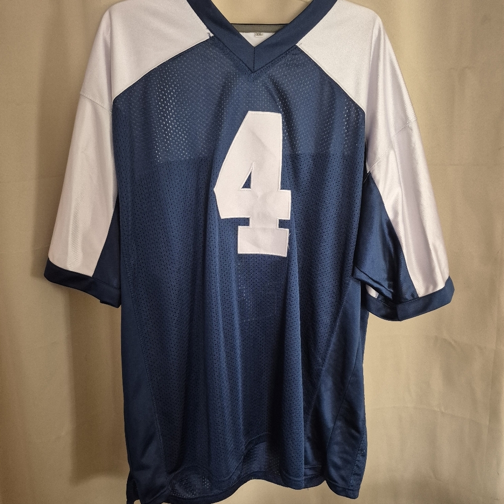 Men's Blue and White Sports Jersey